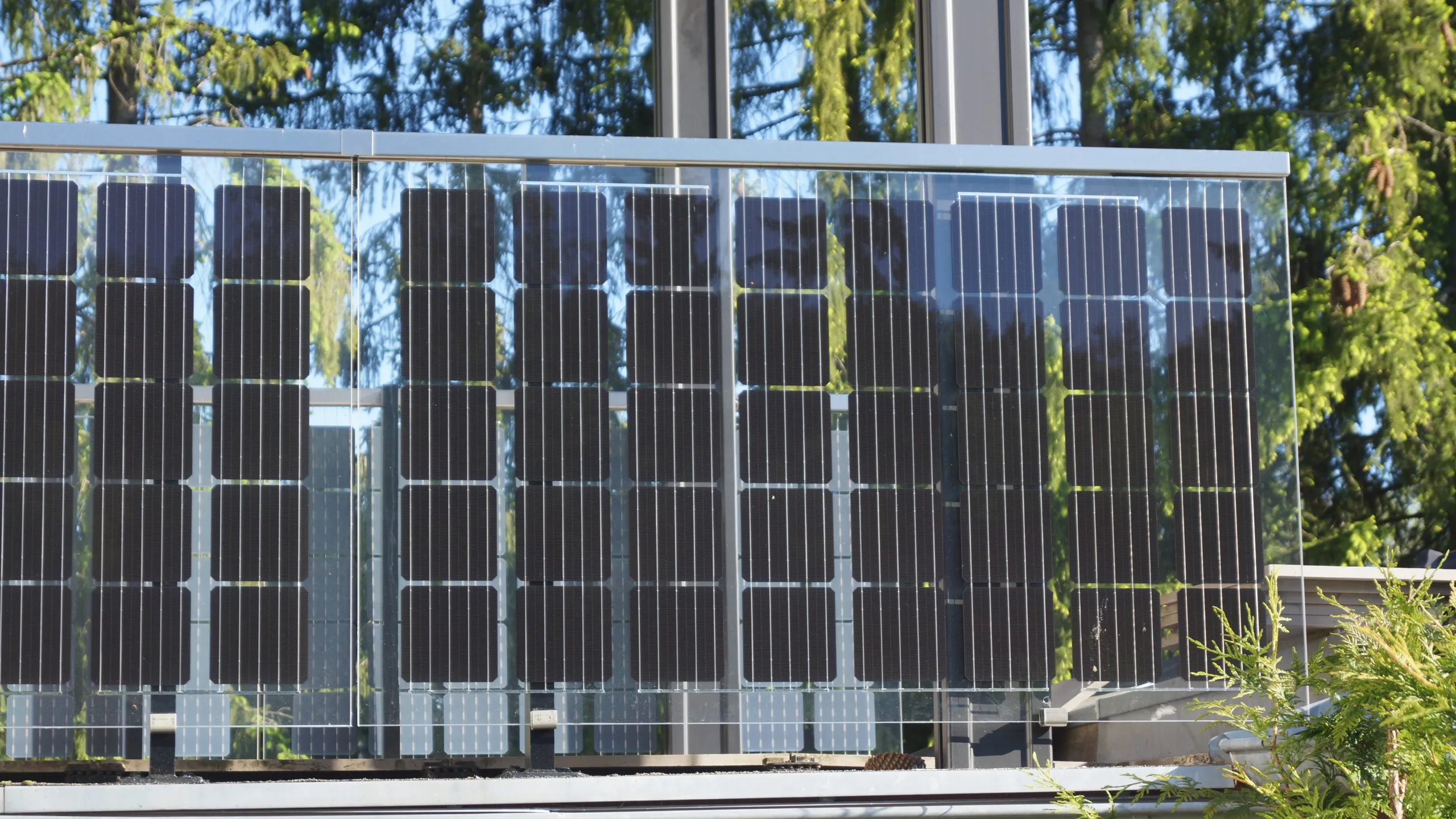 Solar transparent glass double-sided panel (4)